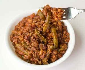 Slow Cooker Baked Beans and Sausage Casserole
