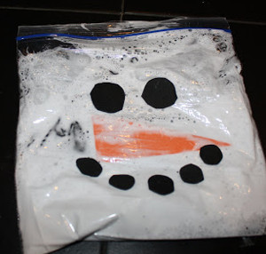 Snowman in a Baggie