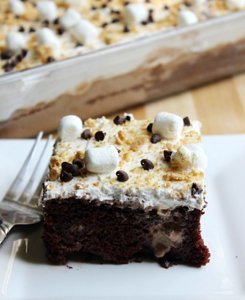 S'mores Poke Cake