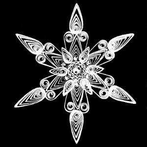 Frosted Ice Quilled Snowflake