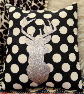 Glitter Deer DIY Pillow