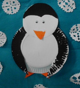 Precious Paper Plate Penguin