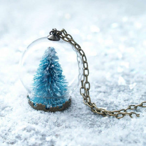 Winter Wonderland Snow Globe Necklace