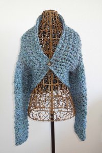 Blue Willow Crochet Shrug