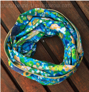 Wrapped Fabric Circle Scarf
