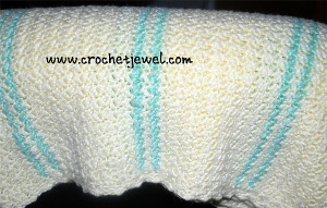 Striped Baby Blanket Crochet Pattern