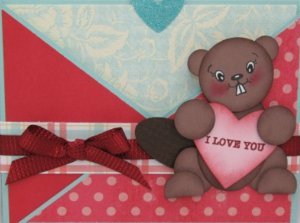 Bashful Beaver DIY Valentine's Card