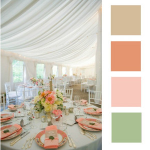 Pink, Coral, and Mint Wedding Decor