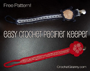 Easy Crochet Pacifier Keeper