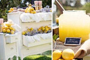 DIY Wedding Ceremony Lemonade Station