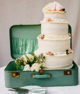 Vintage Suitcase Cake Display