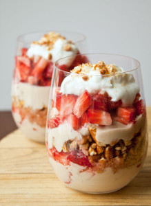 Sweet and Salty Strawberry Pretzel Parfaits