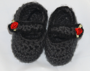 Mary Jane Baby Booties Crochet Pattern