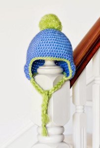 Big Pom Pom Crochet Baby Hat