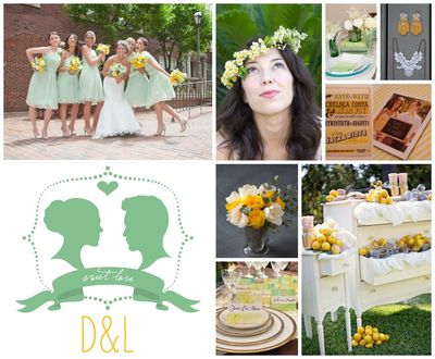 Wedding Color Schemes: Mint and Yellow