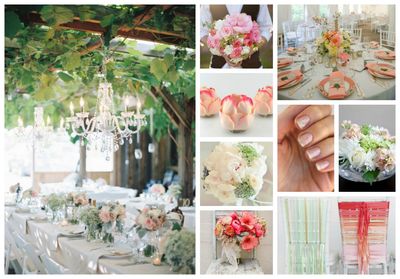 Wedding Color Schemes: Mint and Pink
