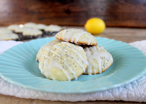 Glazed Lemon Poppy Seed Cookies