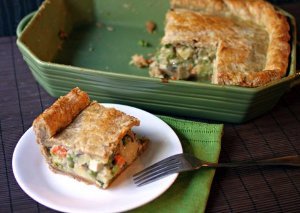 Double Herb and Cheese Stuffed Crust Veggie Pot Pie