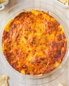 Baked Triple Cheese and Salsa Dip