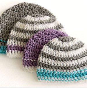 Striped Easy Beanie Crochet Pattern