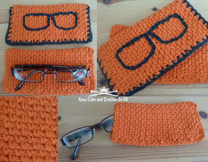 Hipster Crochet Glasses Case