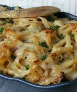 Chicken Fettuccine Bake