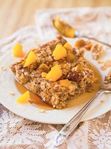 Peaches and Coconut Cream Oatmeal