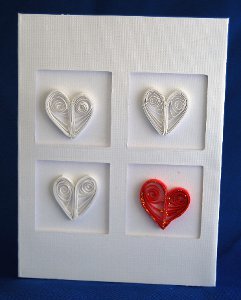 Quilled Heart Homemade Valentines