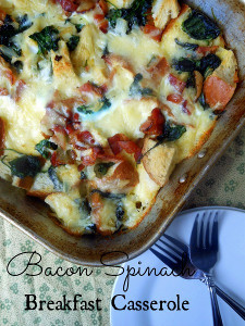 Bacon and Spinach Breakfast Casserole