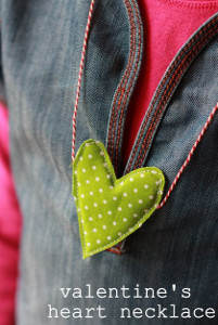 Simply Sewn Heart Necklace