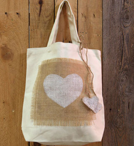 Real Rustic Heart Tote