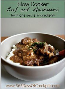 Secret Ingredient Beef and Mushrooms
