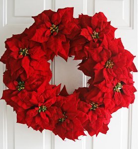 Breathtaking Poinsettia Wreath