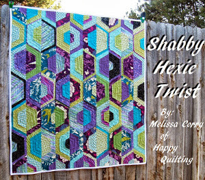 Shabby Hexie Twist Baby Quilt