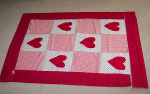 Valentine Heart Lap Quilt