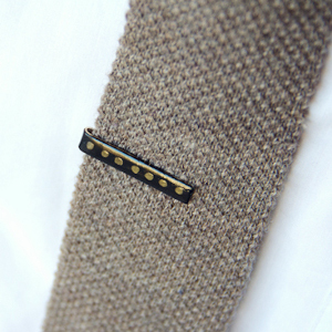 Classy Gold and Black Tie Clip