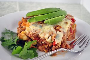 Mexican Casserole with Beef and Rice