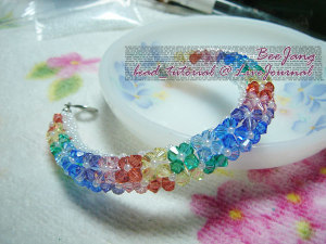 Rainbow Flowers Crystal Bracelet