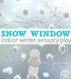 Snow Window Sensory Play