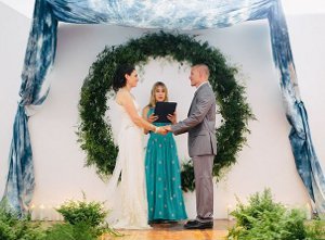 Inspiring Indigo Wedding Altar