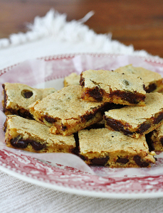 Shortcut Chocolate Chip Bars