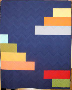 Bars and Graphs Strip Quilt Backing