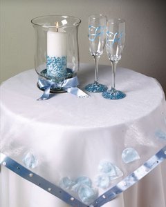 Pretty Petal Unity Candle Table and Stemware