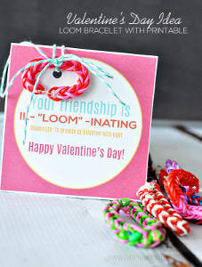 Easy Rainbow Loom Printable Valentines