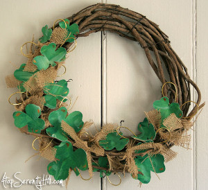 Rustic Shamrock Wreath