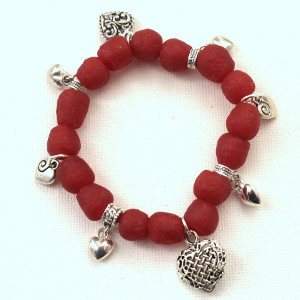 Cranberry Red Elastic Stretch Bracelet