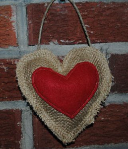 Rustic Burlap Heart