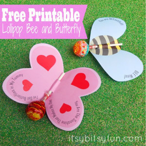 Printable Lollipop Valentines