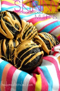 Skinny Chocolate PB Muffins