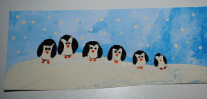 Thumbprint Penguin Family Kids Craft